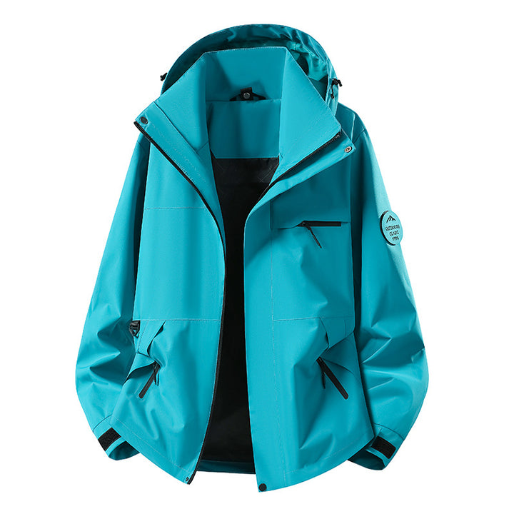 Men's waterproof three-layer hardshell jacket with adjustable hood, welded seams & multifunction pockets Mune Fashion