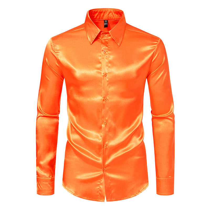 Men's Silk Shirt Mune Fashion
