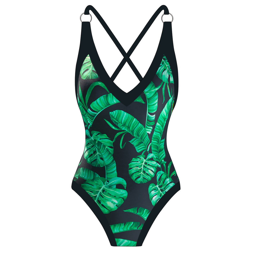 Women's swimsuit with floral design and matching beach skirt Mune Fashion