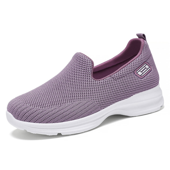 Women's seamless knit slip-on walking sneaker with ergonomic memory insole Mune Fashion