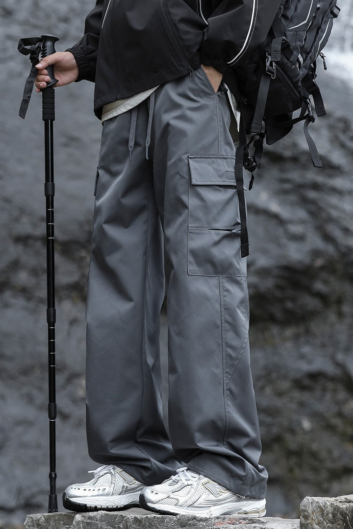 Men's Oversized Outdoor Cargo Pants with Drawstring, Large Flap and Utility Pockets Mune Fashion