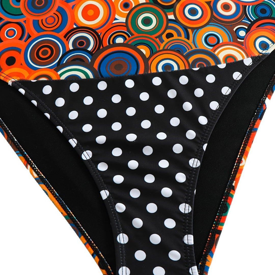 Women's Triangle Bikini with Fashionable Polka Dot Design Mune Fashion