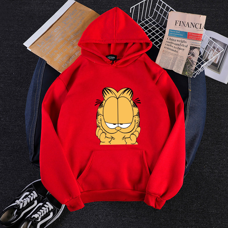 Unisex hooded sweatshirt with large comic face print, soft fleece lining and kangaroo pocket Mune Fashion