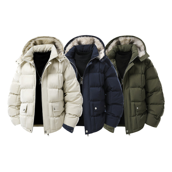 Damen Stepp-Kurzjacke mit abnehmbarer Kapuze und wärmender Microfaserfüllung Mune Fashion