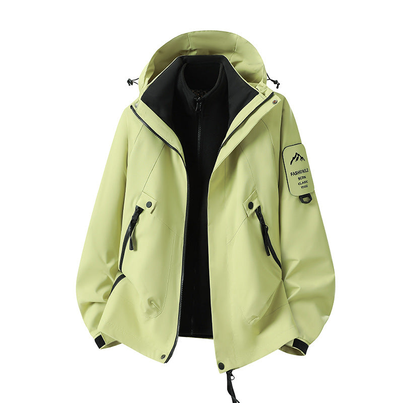 Men's Two-in-One Weather Protection Jacket with Removable Padded Vest and Adjustable Hood Mune Fashion
