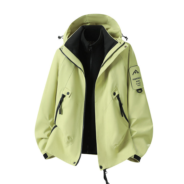 Men's Two-in-One Weather Protection Jacket with Removable Padded Vest and Adjustable Hood Mune Fashion