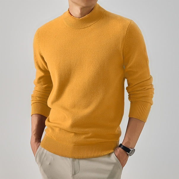 Men's Short High Neck Fine Knit Sweater with Slim Silhouette Mune Fashion