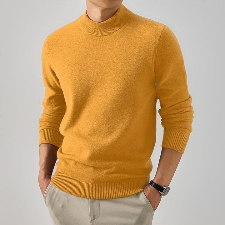 Men's Short High Neck Fine Knit Sweater with Slim Silhouette Mune Fashion