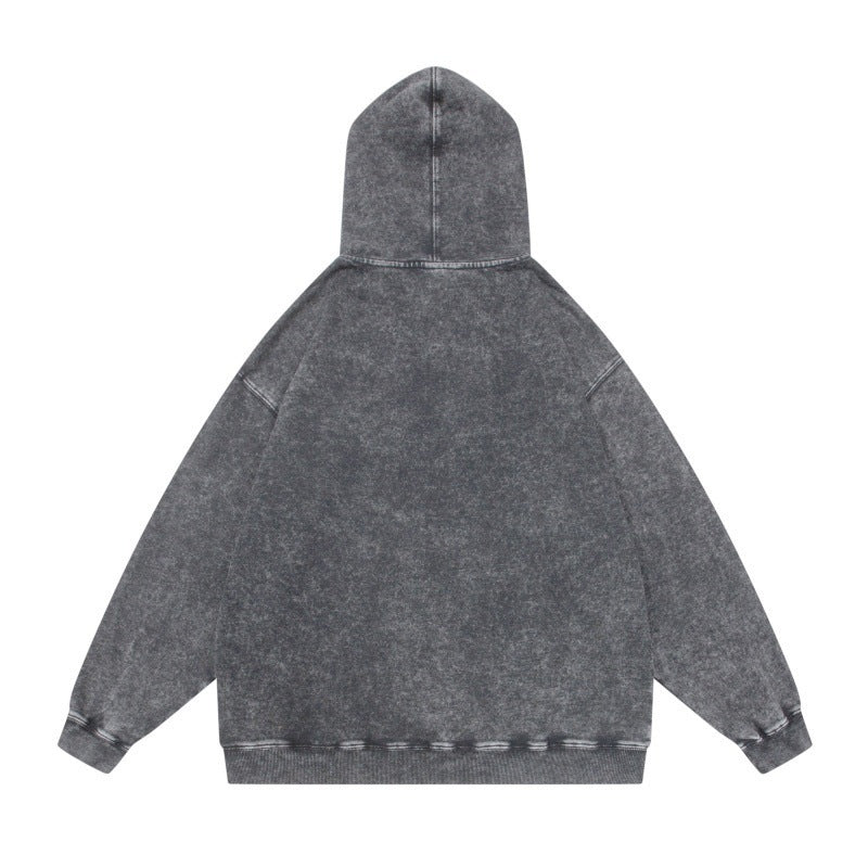 Unisex Oversize Hoodie in Acid Wash with Kangaroo Pocket and Raglan Sleeves Mune Fashion