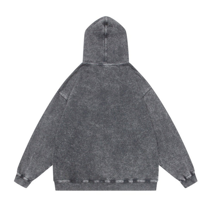 Unisex Oversize Hoodie in Acid Wash with Kangaroo Pocket and Raglan Sleeves Mune Fashion