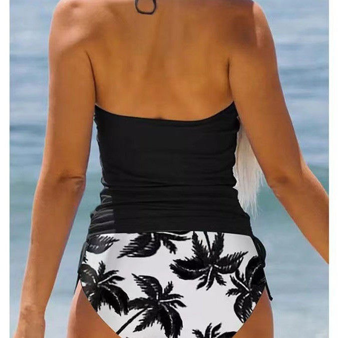 Women's Tankini with floral pattern and adjustable straps Mune Fashion