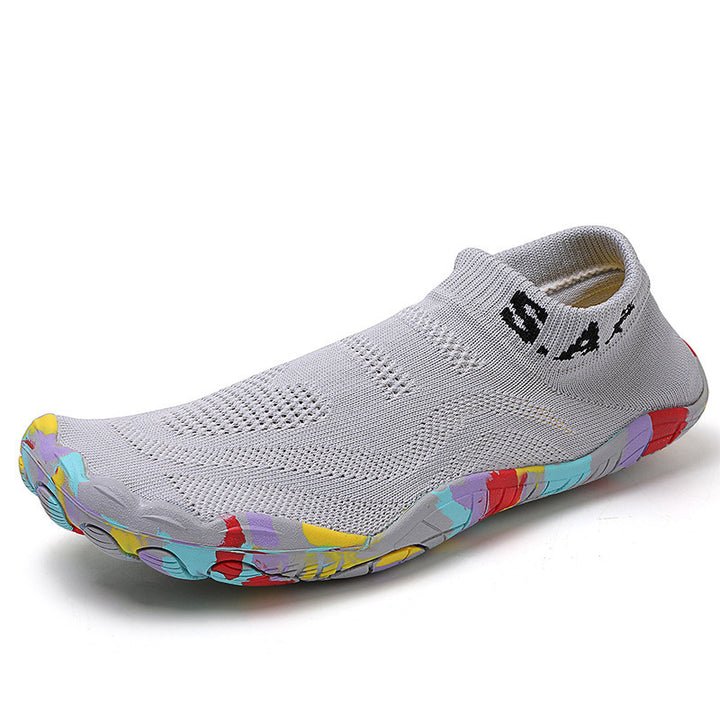 Unisex nan ultraflexible knitted sock shoe with anatomical multi-zone rubber sole and quick-drying construction Mune Fashion