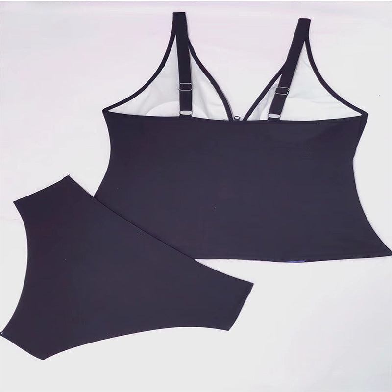 Women's sporty swimsuit with zipper and attractive leaf pattern Mune Fashion