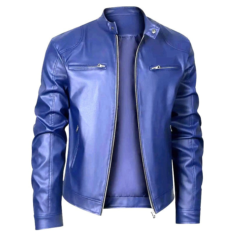 Men's Stylish Biker Leather Jacket Mune Fashion