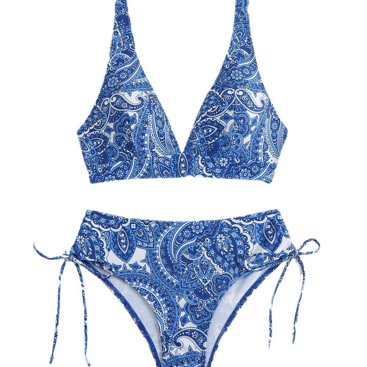 Women's Triangle Bikini with Playful Paisley Pattern Mune Fashion