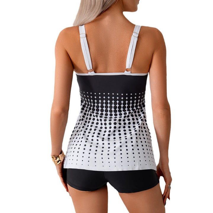Women’s Tankini Set with sporty cut and elegant polka dot pattern Mune Fashion