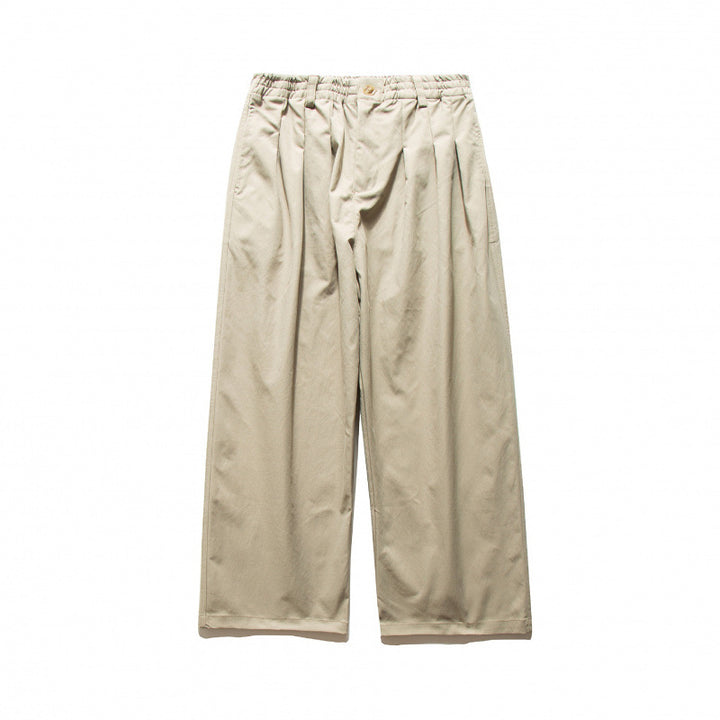 Unisex Wide Pleated Trousers with Elastic Waistband and Creases Mune Fashion
