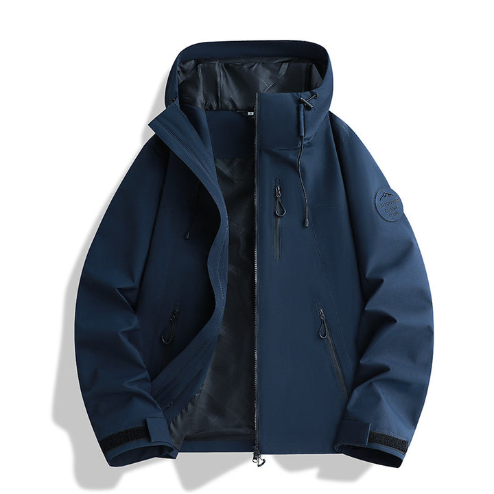 Women Lightweight Waterproof Hooded Jacket with Teddy Charm and Concealed Zipper Pockets Mune Fashion
