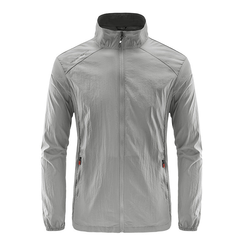 Men's Lightweight Outdoor Jacket with High Collar Mune Fashion