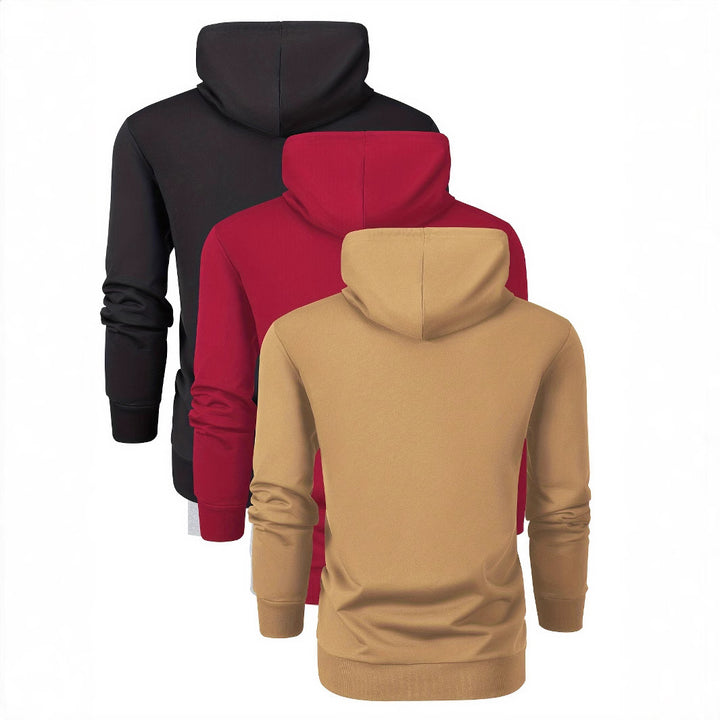 Unisex plain hoodie with kangaroo pocket, ribbed cuffs and relaxed fit Mune Fashion