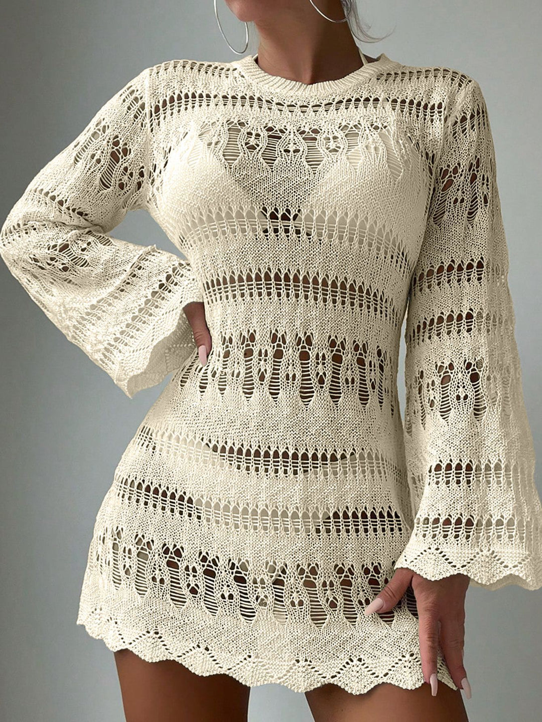 Ladies fashionable crochet dress Mune Fashion