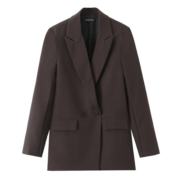 Ladies nan tailored long blazer in oversized look with lapel collar and patch pockets Mune Fashion