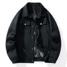 Men's overshirt made of synthetic leather with shirt collar and flap pockets Mune Fashion
