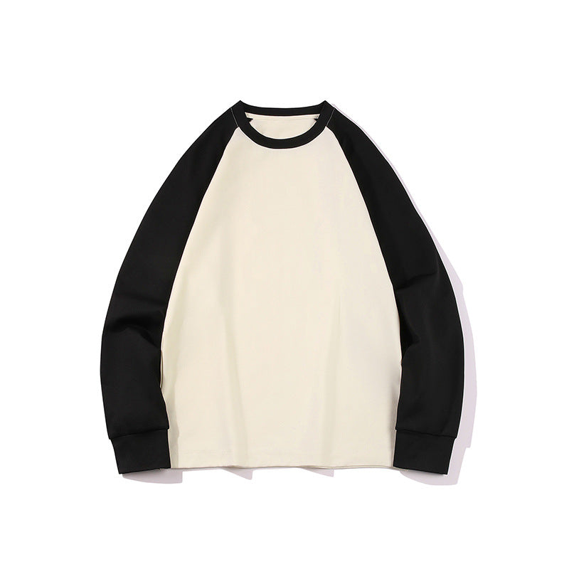 Men's Oversize Raglan Sweatshirt with Color Blocking and Ribbed Cuffs Mune Fashion
