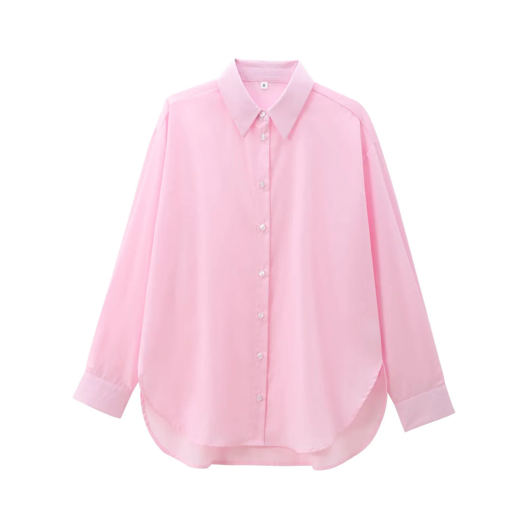 Women's 20+ oversized shirt blouse with a wide cut and extended back Mune Fashion