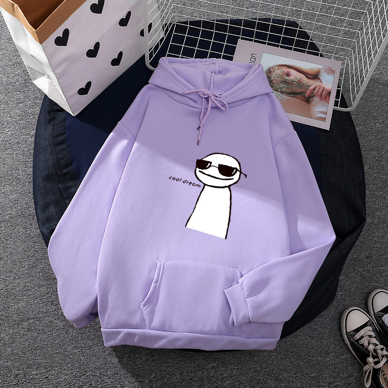Women’s hoodie with minimalist graphic, loose oversized fit and kangaroo pocket Mune Fashion
