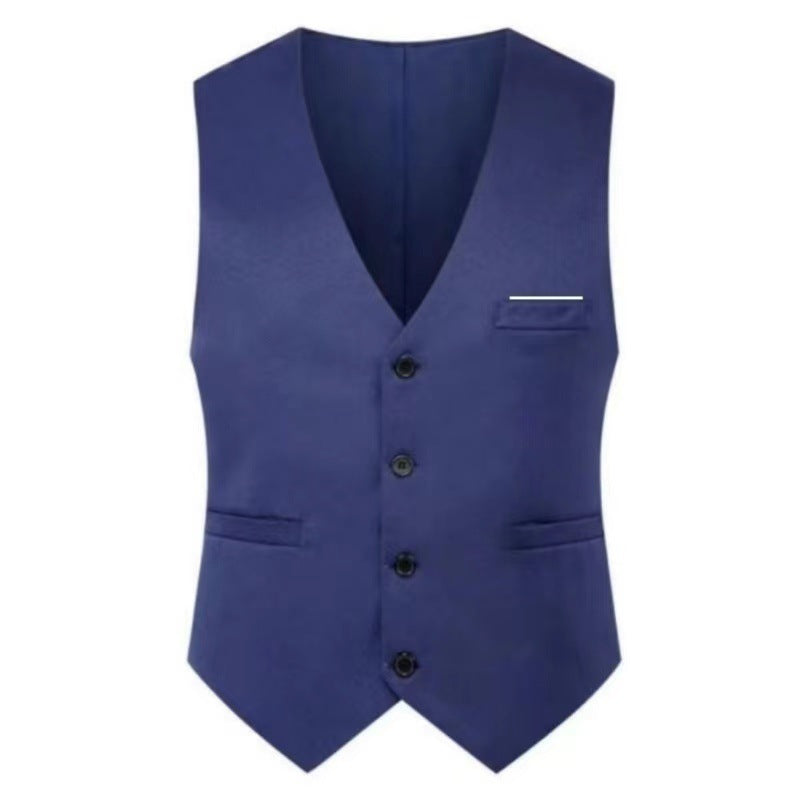 Men's elegant satin vest with V-neck and slim-fit suit trousers Mune Fashion