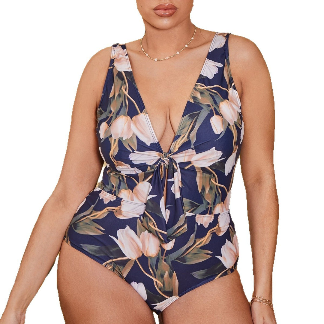 Women Elegant One-Piece Swimsuit with Floral Design Mune Fashion