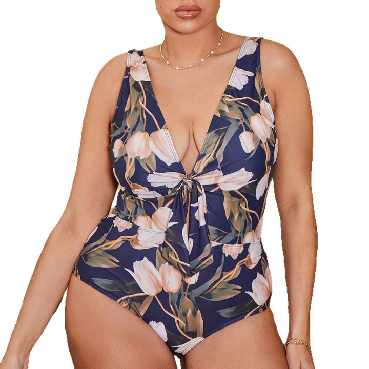 Women Elegant One-Piece Swimsuit with Floral Design Mune Fashion