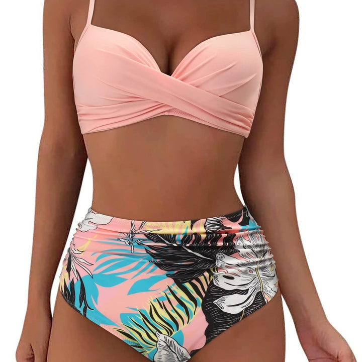 Women's High-Waisted Bikini Set with Wrap Design Mune Fashion