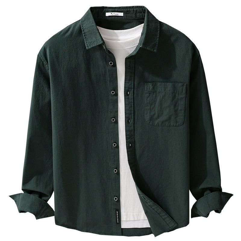 Men's cotton shirt in relaxed fit with chest pocket and Kent collar Mune Fashion