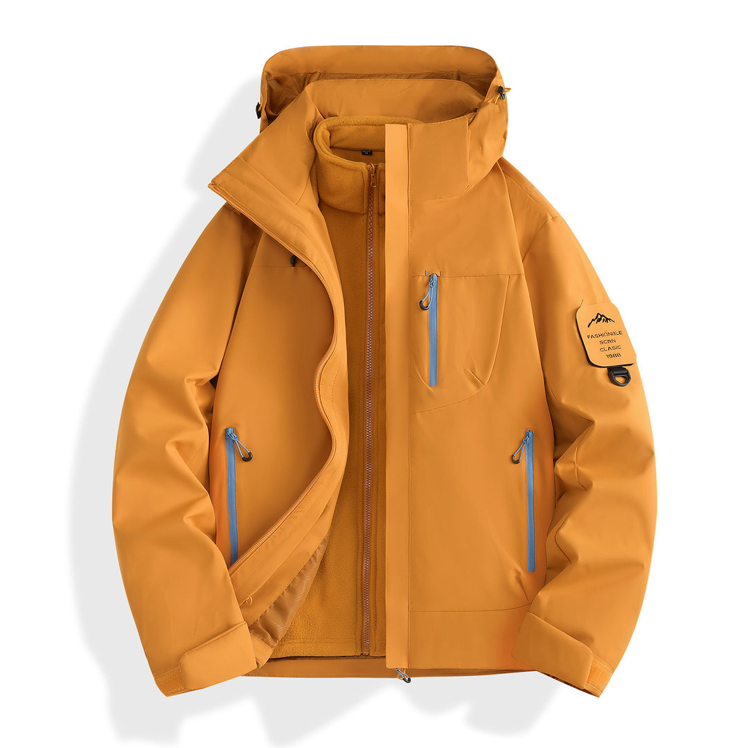 Women's two-layer softshell parka with removable fleece lining and waterproof zippers Mune Fashion