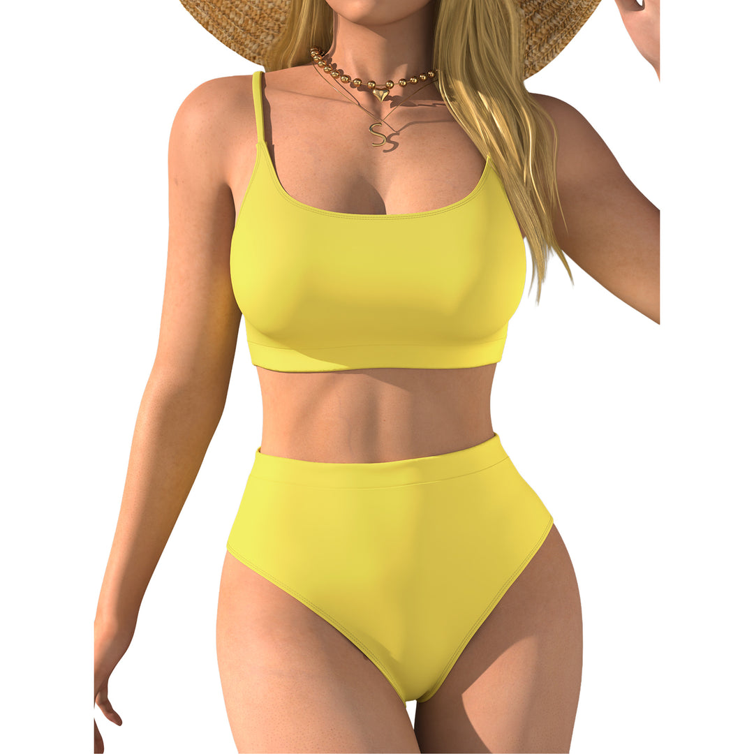 Women's High-Waisted Bikini with Crop Top Mune Fashion