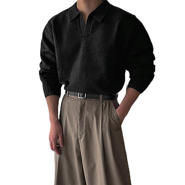 Men's Fashionable Chunky Knit Sweater with Stand-up Collar Mune Fashion