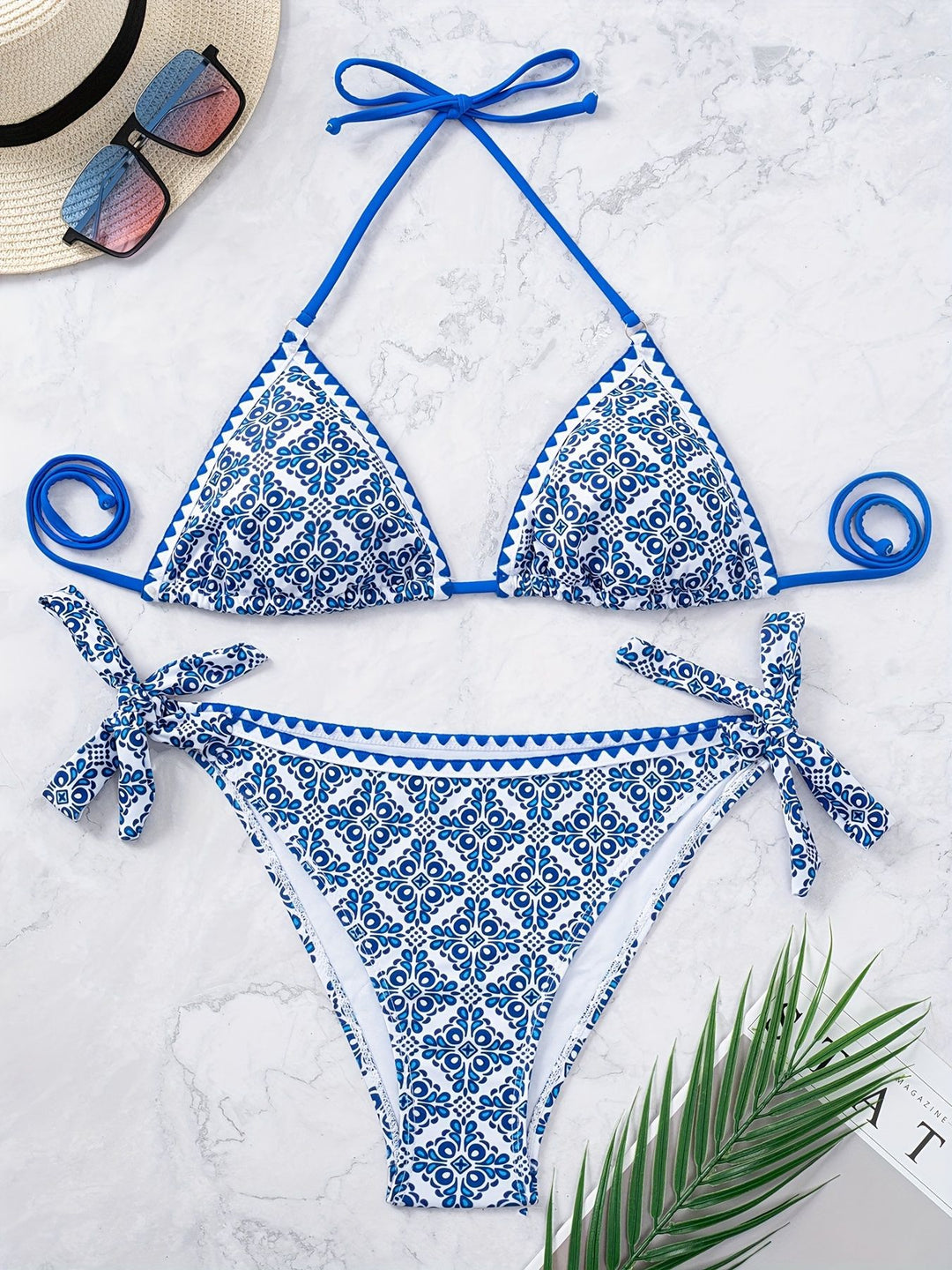 Women's Triangle Bikini with Playful Knot Design Mune Fashion
