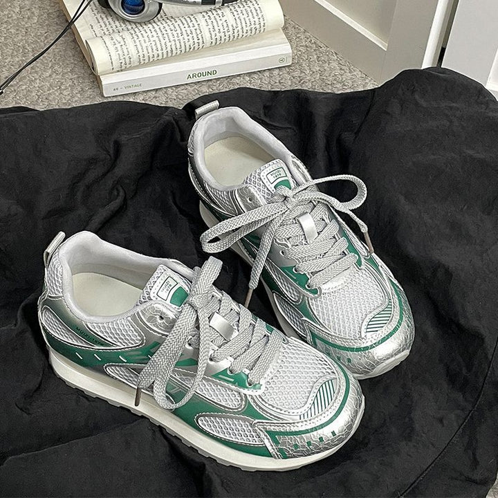 Women Lightweight Mesh Running and Leisure Sneakers with Profiled Rubber Sole Mune Fashion