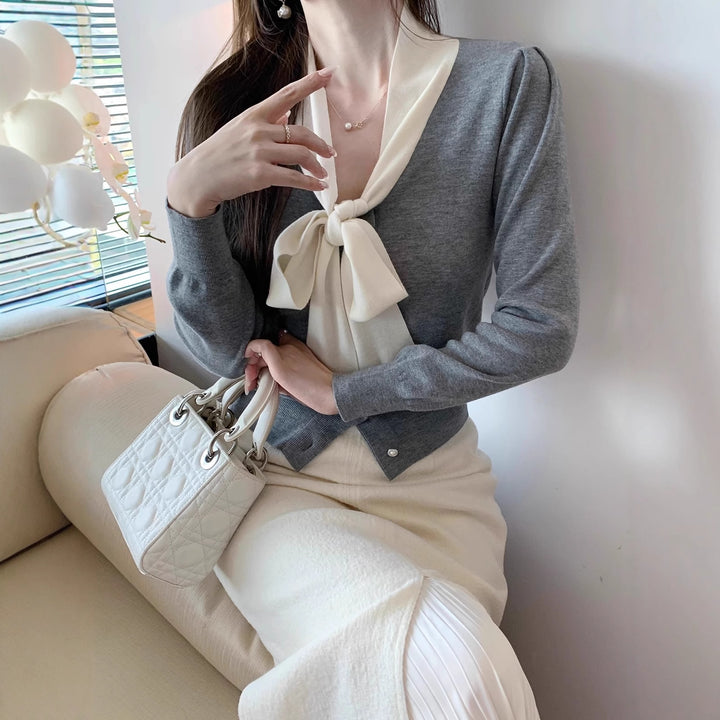 Women's elegant and stylish blouse with bow detail Drune