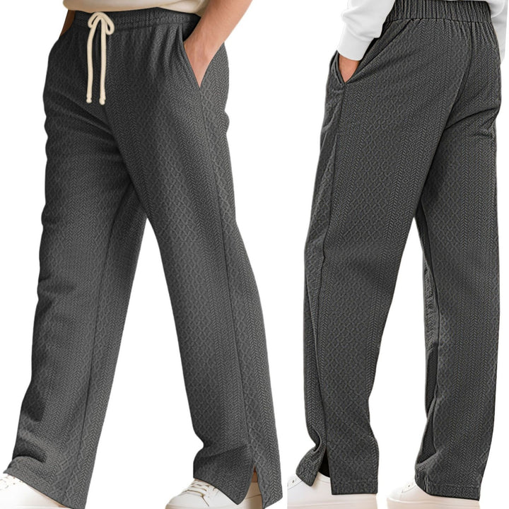 Ladies nan comfortable structured lounge pants with elastic drawstring and straight leg Mune Fashion