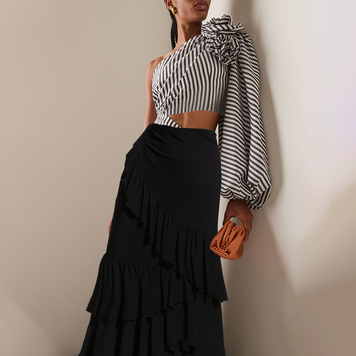 Women's One-Piece Swimsuit and Ruffled Skirt Mune Fashion