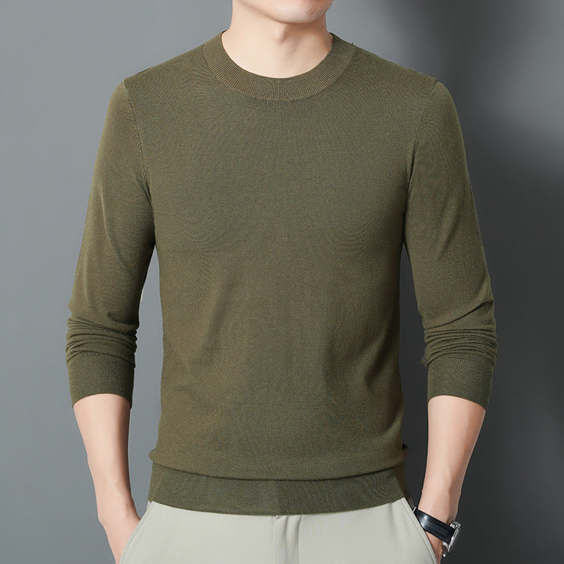 Men's fine round neck sweater made of fine knit with a narrow silhouette Mune Fashion