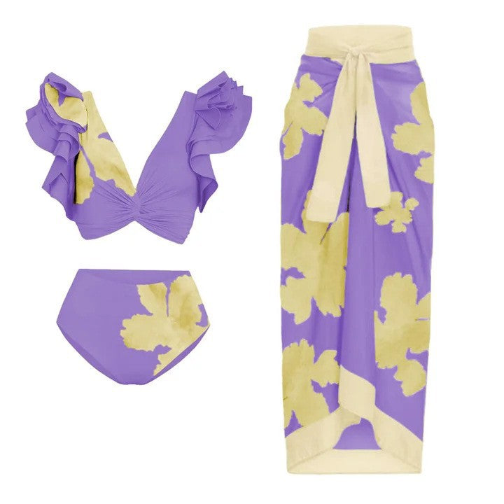 Women's bikini set with voluminous ruffles and asymmetrical design Mune Fashion