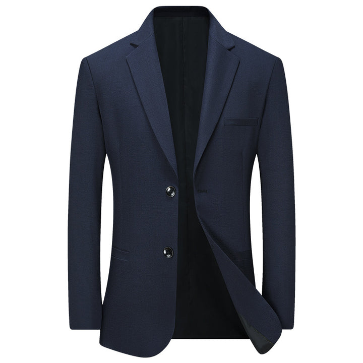 Men's Lightweight Linen Blazer Slim-Fit Two-Button Jacket Breathable Mune Fashion