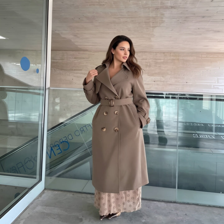 Women Fashionable and Elegant Trench Coat Mune Fashion