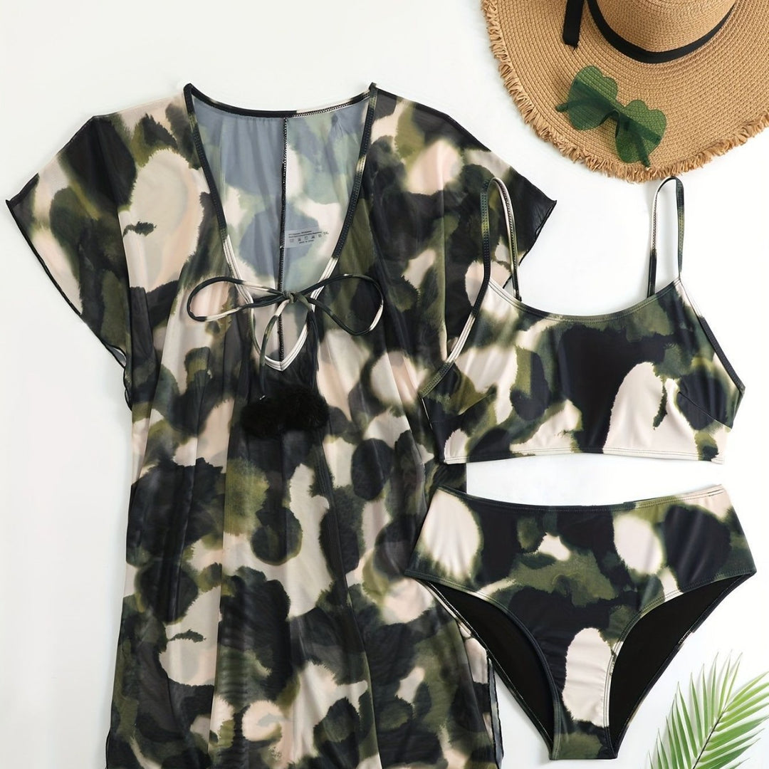 Women's Swimwear with Transparent Kimono Mune Fashion
