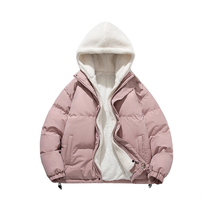 Women's Padded Hoodie Jacket with Soft Fleece Lining Mune Fashion