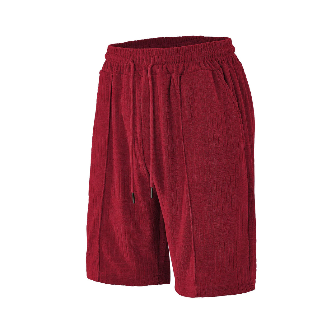 Men's structured terry Bermuda shorts with elastic drawstring waistband and inset pockets Mune Fashion